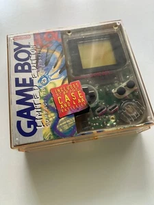 NINTENDO GAME BOY CLEAR LIMITED EDITION + KIRBY’S DREAM LAND GAME + STORAGE CASE - Picture 1 of 18