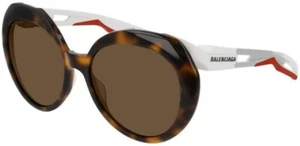 Gafas de sol BALENCIAGA BB0024SA 002 Havana Tortoise/Blanco 56 mm - Precio de venta sugerido por el fabricante $450 - Imagen 1 de 7
