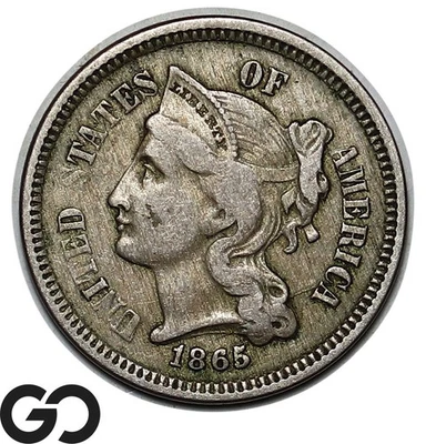 1865 Three Cent Nickel - Image 1 of 3