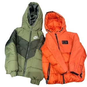 Boys Nike green and Ted Baker orange warm winter Jacket Age 3-4 Years set of 2 - Picture 1 of 11