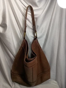 Vintage Lucky Brand Leather Hobo Handbag. Dark Brown. Great Vintage Condition. - Picture 1 of 5