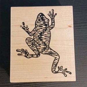 Sello de goma de rana grandes impresiones 3x3,5 tarjetas de felicitación álbum de recortes  - Imagen 1 de 14