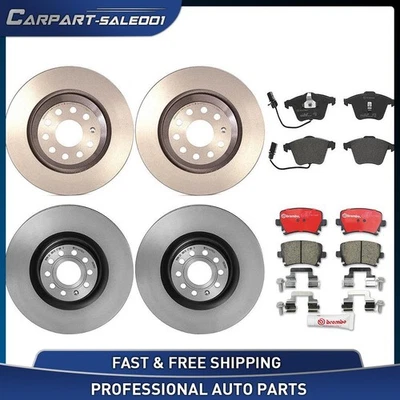 Juego de 6 pastillas de freno de disco delanteras traseras rotor de freno de disco para Volkswagen CC 2009-2012 Foto 1 de 4