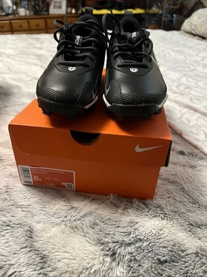 尺寸:6Y- Nike Force Trout 9 Keystone BG - 黑色/白色,无烟煤 Fb9731 003 — 第 1/4 张图片