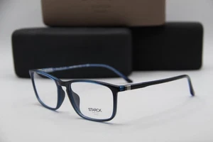 NEW STARCK EYES SH 3073 0005 BLACK BLUE AUTHENTIC EYEGLASSES W/CASE 55-17 - Picture 1 of 6