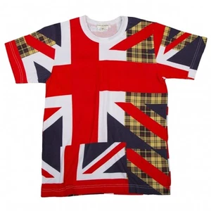 COMME des GARCONS Union Jack Printed T Shirt Size S(K-108165) - Picture 1 of 10