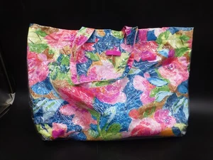 NEW Vera Bradley City Shopper Tote Flowers Floral Superbloom Vinyl XL 15x20" $48 - Picture 1 of 7