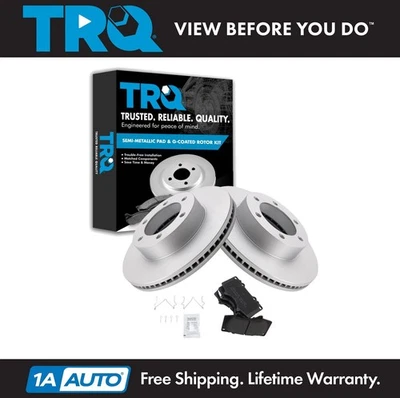 TRQ Front Semi Metallic Brake pad & Coated Rotor Kit for Toyota Pickup Truck Foto 1 de 4