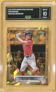 2022 Topps Chrome - GOLD SAPPHIRE #US129 - ROB REFSNYDER - GMA 10 - GEM #49/50 - Foto 1 di 1