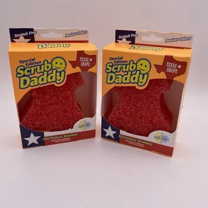 Scrub Daddy - Special Edition - Texas Shape Scrubber Red Lot Of 2 New In Box! - Picture 1 of 7