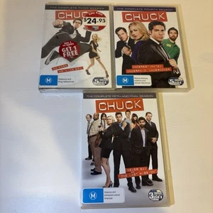 Chuck Dvd Seasons 3-5 3 4 5 Season 3 Is Brand New And Sealed - Picture 1 of 6