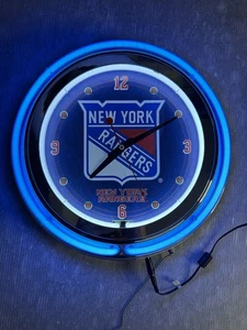 NHL NEW YORK RANGERS Wanduhr mit doppeltem Neonring - Bild 1 von 23