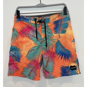 Hurley Palm Tree Tropical Orange 6" Men's Board Shorts, Size 28 - Picture 1 of 5