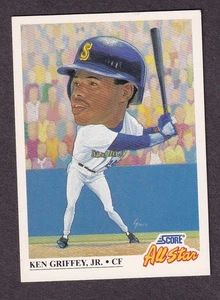 Carta Baseball Score 1991 #396 Seattle Mariners Ken Griffey Jr All Star Team - Foto 1 di 2