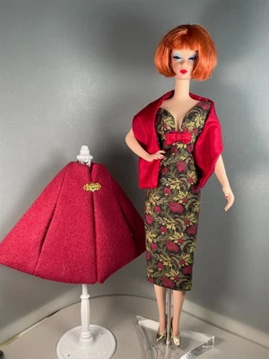 Holiday Dress, Silk Wrap and Pure Wool Cape for Silkstone Barbie by Solveig - Image 1 of 4