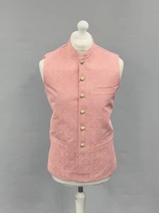 Herrenweste Candy Pink Diamond Design Jamawar - Bild 1 von 2