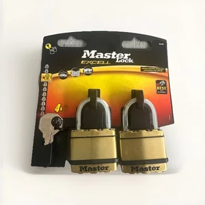 Master Lock Excell Padlock 24mm Security Level 8 M1BT Lock X 2 - Picture 1 of 2