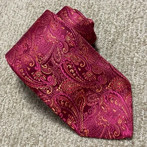 Robert Talbott Silk Tie Red Paisley Hand Sewn Old Money Executive Classic - Picture 1 of 5