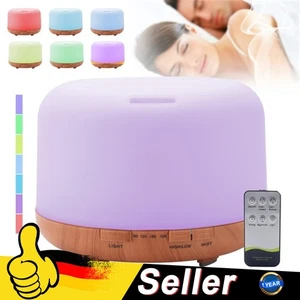 Aroma Diffusor mit 7 Farben, Ultraschall Luftbefeuchter, 500 ml, bis 13 Stunden - Bild 1 von 23