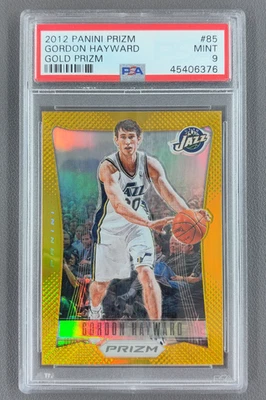 Panini Prizm Gordon Hayward Gold 2012-13/10 #85 Jazz PSA 9 Foto 1 de 2