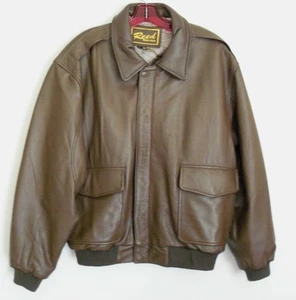 Reed Herren Bomberjacke braun Gr. L dickes schweres Leder top - Bild 1 von 13