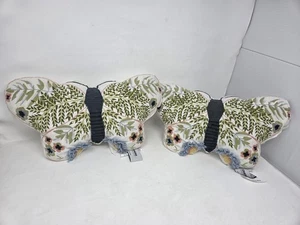 Zwei 16" x 8" Sonoma Schmetterling/Blumen Kissen - Bild 1 von 5