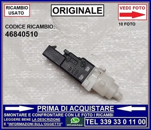 SENSORE PEDALE FRENO OK + START E STOP ESC ASR FIAT LANCIA ALFA ROMEO 500 PANDA - Foto 1 di 11