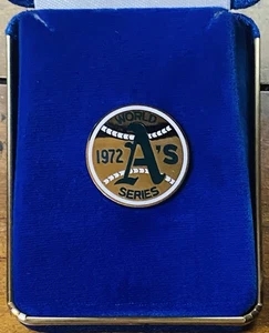 Oakland A'S Athletics 1972 World Series Press Pin Balfour MLB Baseball With Case - Picture 1 of 5
