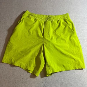 Lululemon Pace Breaker Herren M neongelb Laufen Sport Shorts reflektierender Besatz - Bild 1 von 8