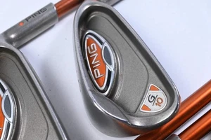 Ping G10 Irons / 5-9i / Orange Dot / Regular Flex Ping TFC 129 Shafts - Picture 1 of 8