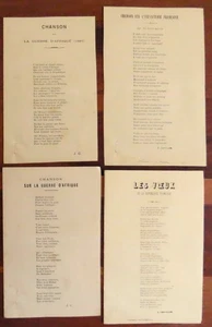 ● Imprimés / chansons militaires : guerre d'Afrique - Infanterie etc.. - Picture 1 of 2