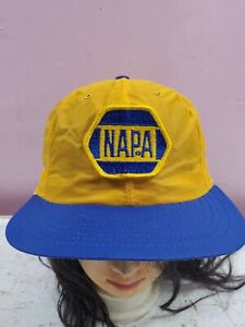 Louisville MFG. Co. NAPA Auto Parts Full Mesh Snapback Hat Made in USA Yellow