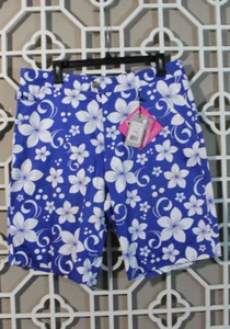 Royal & Awesome Shorts Herren 36 blau Hibiskus Blumen Golfen Golf Freizeit dehnbar - Bild 1 von 20