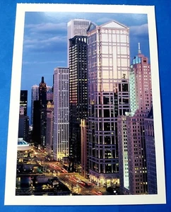 Postcard Skyline Wacker Drive Chicago Ron Schramm 6.5" x 4.75" - Picture 1 of 2