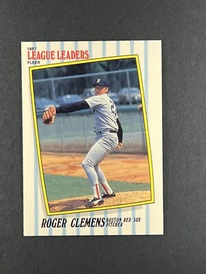 Roger Clemens 1987 Fleer League Leaders #10 Boston Red Sox - Image 1 of 2