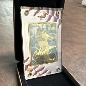 Chipper Jones 1998 24 k Gold Prospects certificado Béisbol de autenticidad 19/350 - Imagen 1 de 7