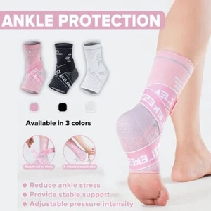 Foot Strap Ankle Compression Sock Elastic Belt Sports Ankle Protector Gym - Picture 1 of 15