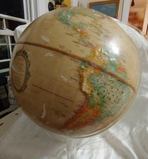 World Globe Vintage Replogle 12"  Clear Lucite Stand 