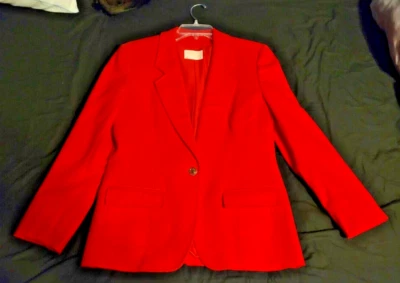 Vintage Pendleton 100% Wool Jacket Blazer Sport Coat Red Women's Size 8 - Image 1 of 4