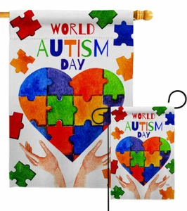 Autism Day Garden Flag Awareness Support Decorative Gift Yard House Banner - Picture 1 of 17