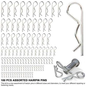 100 Stck. Splinte R-Clips Splinte Sortiment Kit Scheibe Bremssattel Pin R Clip USA - Bild 1 von 10