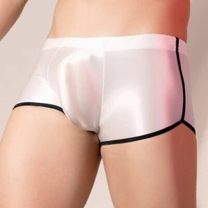 Men Boys Underwear Briefs Slim Oiled Knickers Shorts Sexy Japanese Shiny Glitter - Picture 1 of 19
