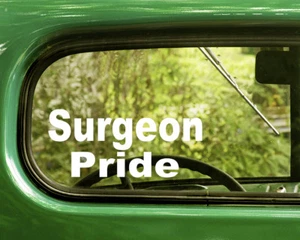 2 SURGEON PRIDE DECALS Sticker For Car Window Bumper Laptop Rv Truck - Picture 1 of 1