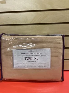SouthShore Fine Living Vilano Extra Deep Pleated Sheet Set Twin X L Gold @ - Picture 1 of 4