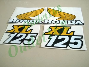 Honda XL125 XL 125 Sticker Decal Petrol Gas Fuel Tank SET Side Frame Cover LH+RH - Picture 1 of 1