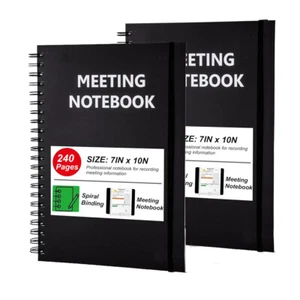 Cuaderno de reuniones 2 piezas cuaderno de reuniones para grabación de notas agenda organizador B5 - Imagen 1 de 8
