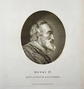 1788 Heinrich IV. von Frankreich, nach Ruben bei Hall, Folio Kupferstich - Bild 1 von 3