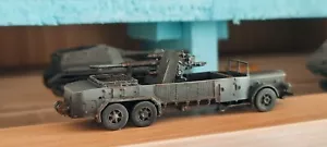 1/87 H0 militare WWII WW2 flak 88mm porta armi Vomag flakbus dipinto - Foto 1 di 4