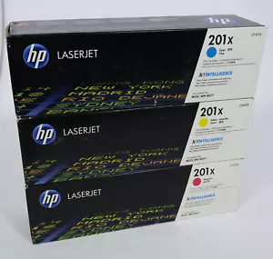 Set of 3 Genuine HP LaserJet 201X Toners Magenta+Yellow+Cyan for M242 MFP M277 - Picture 1 of 7