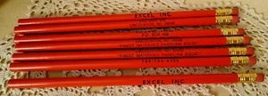 EXCEL INC PENCIL SET 7 UNUSED LINCOLNTON NC MATERIALS HANDLING EQUIPMENT ORANGE. - Picture 1 of 11